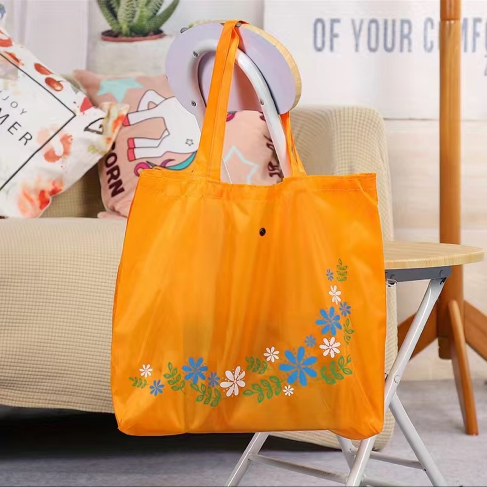 Orange Reusable Shopping Bag / Tote